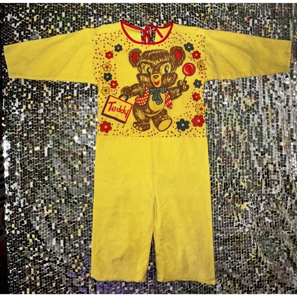 Authentic Original Vintage Style Other - True Vintage 1960’s Child’s Halloween Costume Ben Cooper Teddy Bear Yellow